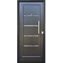 Puerta de chapa inyectada Mod. 207 color negro c/barra y apliques Puerta de chapa inyectada Mod. 207 color negro c/barra y apliques