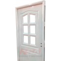 Puerta de chapa inyectada Mod. 265 Francesa. Color Blanca - 1/2 Reja