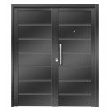 PUERTA DOBLE DE ACERO INYECTADO MACHIMBRADA 160X200
