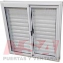 VENTANA CORREDIZA VIDRIO ENTERO CON CELOSIA CORREDIZA LINEA HERRERO 100X100
