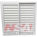 VENTANA CORREDIZA VIDRIO ENTERO CON CELOSIA CORREDIZA LINEA HERRERO 100X100
