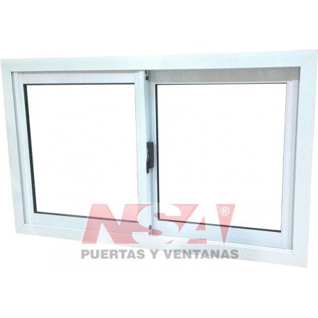 VENTANA CORREDIZA VIDRIO ENTERO LINEA HERRERO 100X060