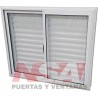 VENTANA CORREDIZA VIDRIO ENTERO CON CELOSIA CORREDIZA LINEA HERRERO 120X100