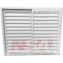 VENTANA CORREDIZA VIDRIO ENTERO CON CELOSIA CORREDIZA LINEA HERRERO 120X100