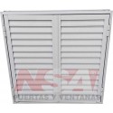 VENTANA CORREDIZA VIDRIO ENTERO CON CELOSIA DE ABRIR LINEA HERRERO 100X100