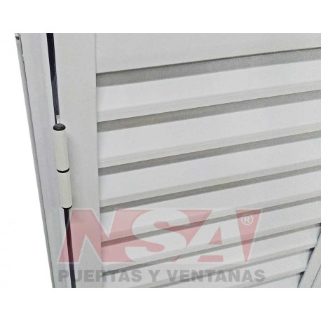 VENTANA CORREDIZA VIDRIO ENTERO CON CELOSIA DE ABRIR LINEA HERRERO 100X100