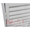 VENTANA CORREDIZA VIDRIO ENTERO CON CELOSIA DE ABRIR LINEA HERRERO 100X100