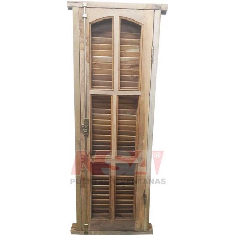 Ventana de madera de 0,50 x 1,50 con celosía de abrir