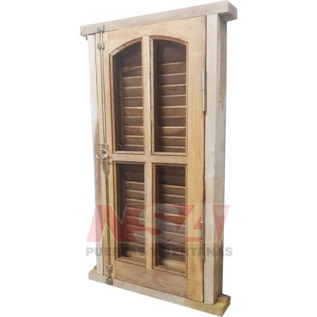 VENTANA DE ALGARROBO DE ABRIR CON CELOSIAS DE ABRIR 050X100