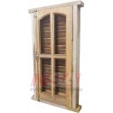 VENTANA DE ALGARROBO DE ABRIR CON CELOSIAS DE ABRIR 050X100