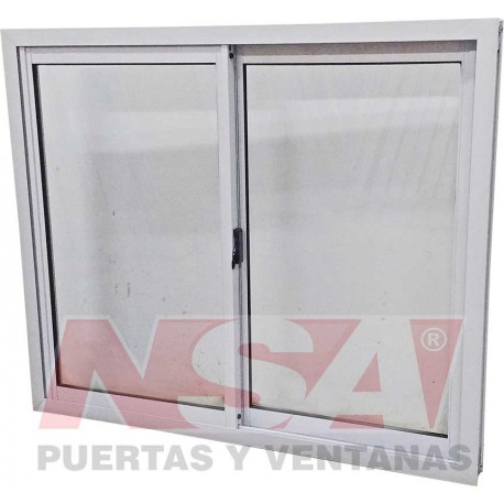 Ventana de aluminio de 1,20 x 1,00 con dos hojas corrediza