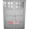 PUERTA DOBLE DE ALUMINIO 1/4 VIDRIO 150X200