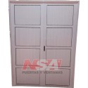 PUERTA DOBLE DE ALUMINIO CIEGA 150X200