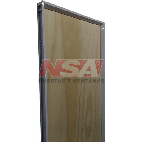 PUERTA PLACA DE PINO CON MARCO DE ALUMINIO 080X200 IZQ