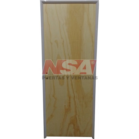PUERTA PLACA DE PINO CON MARCO DE ALUMINIO 080X200 DER