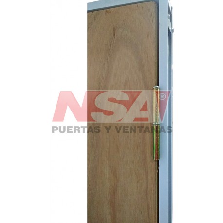 PUERTA PLACA DE CEDRILLO CON MARCO DE ALUMINIO 080X200 IZQ