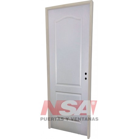 Puerta placa texturada Premium con 2 tableros 1/4 punto