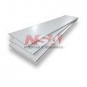 Placa de PVC lisa color blanco de 6mm