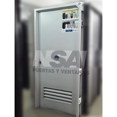 (D) PUERTA CHAPA GOLD MOD208 C/REJ VENTIL. 080X200 DER - BLANCA