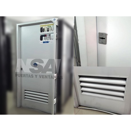 (D) PUERTA CHAPA GOLD MOD208 C/REJ VENTIL. 080X200 DER - BLANCA