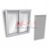 Ventana de aluminio 1,00 x 1,00 + hoja mosquitera