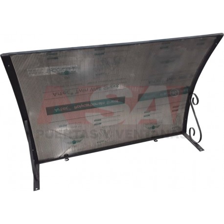 Alero colonial policarbonato 4 mm fume de 1,00 x 0,70