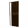 Puerta plegadiza de PVC de 0,70 x 2,00 color wengue