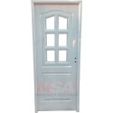 Puerta de chapa inyectada Mod. 165 Francesa. Color Blanca - 1/2 Reja