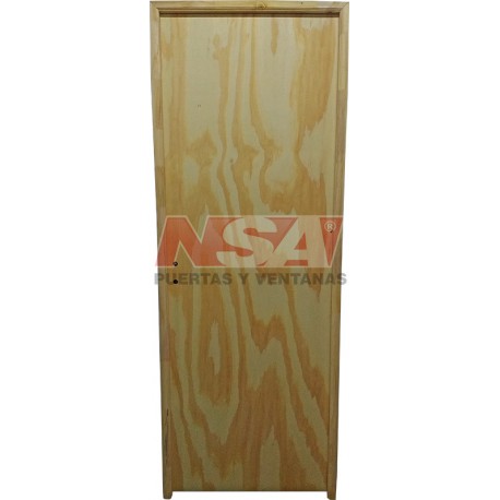 Puerta placa de pino de 0,80 x 2,00 marco de madera