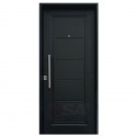 Puerta de acero chapa Línea Standard de Barmetal Mod. 330N de 0,80 x 2,00 color negra