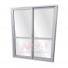 Puerta ventana de aluminio 1,80 x 2,00 con dos hojas corrediza