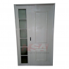 Puerta de aluminio liso c/moldura Mod. 504 con lateral derecho