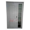 Puerta de aluminio liso c/moldura Mod. 504 con lateral -