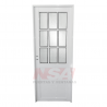 Puerta de aluminio tubular de 0,80 x 200 con 1/2 vidrio repartido