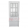 Puerta de aluminio tubular de 0,80 x 200 con 1/2 vidrio repartido