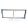 Ventana de aluminio tipo cocina de 1,50 x 0,60 con dos hojas corrediza