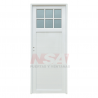 Puerta de aluminio tubular de 0,80 x 200 con 1/4 vidrio repartido