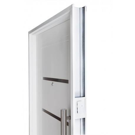Puerta Premium de chapa inyectada c/barral curvo de 0,85 x 2,05