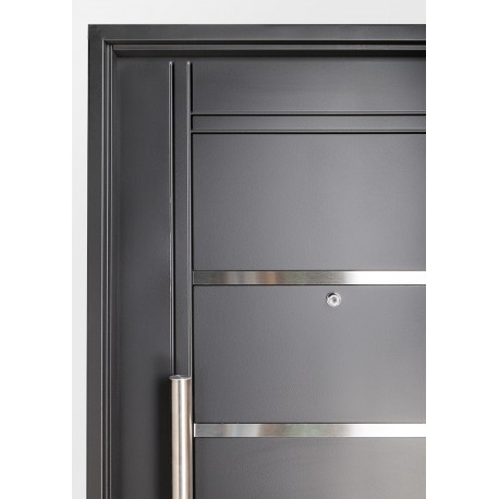 Puerta Premium de chapa inyectada de 0,85 x 2,05 con barral