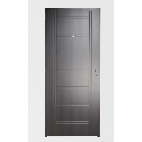 Puerta de chapa inyectada sin manijón 0,85 x 2,05 color negra