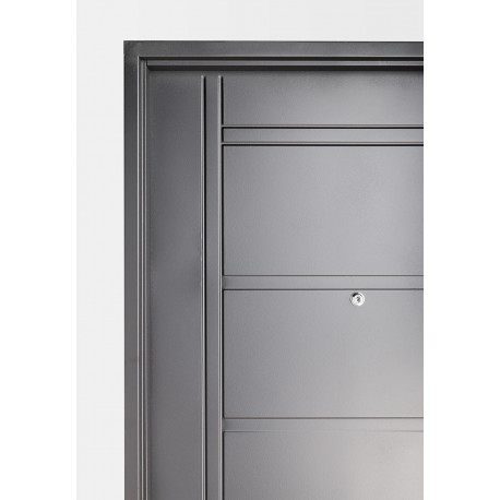 Puerta de chapa inyectada sin manijón 0,85 x 2,05 color negra