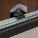 Puerta pivotante Pavir de acero Mod. 80 - Color: simil madera Roble