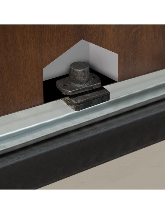 Puerta pivotante Pavir de acero Mod. 81 - Color: Grafito