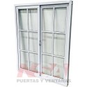 Ventana de aluminio corrediza vidrio repartido de 1,20 x 1,50 Ventana de aluminio corrediza vidrio repartido de 1,20 x 1,50