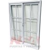 Ventana de aluminio corrediza vidrio repartido de 1,20 x 1,50