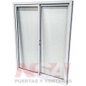 Ventana de aluminio corrediza vidrio entero de 1,20 x 1,50