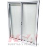 Ventana de aluminio corrediza vidrio entero de 1,20 x 1,50