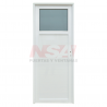 Puerta de aluminio tubular 36mm de 0,80 x 2,00 - 1/4 vidrio entero