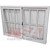 Ventana de aluminio hoja corrediza vidrio repartido de 1,50 x 1,00