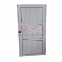 Puerta retrete de aluminio acanalada de 0,80 x 1,50 con pasador